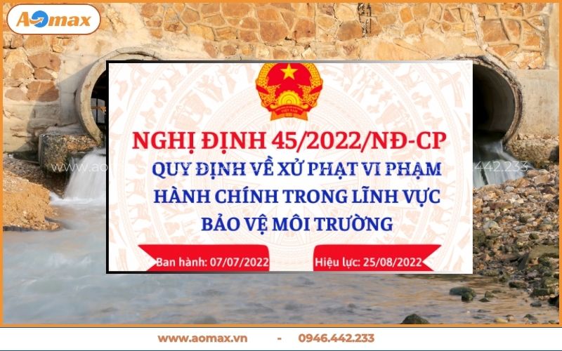 Nghị định 45 quy định xử lý vi phạm xả nước thải doanh nghiệp